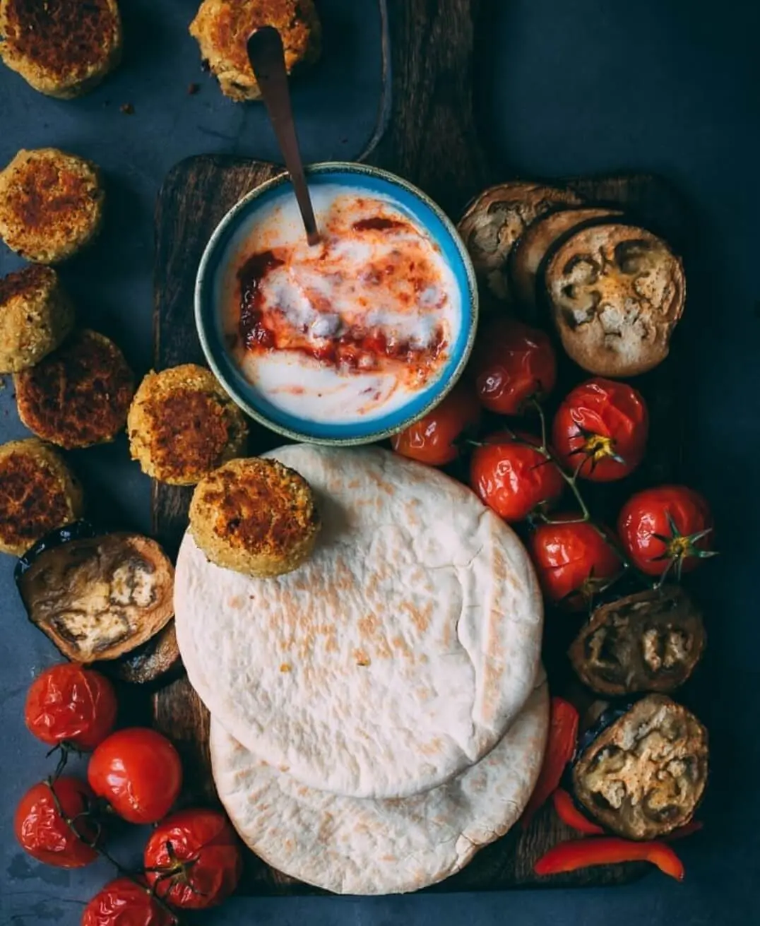 falafel met een pittige saus