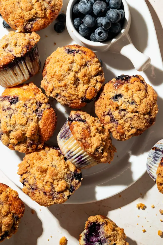 Bosbes crumble muffins