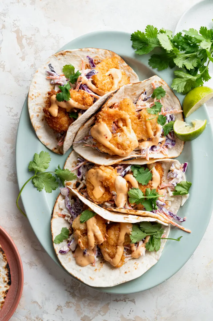 Krokante garnalen taco’s - Food from ClaudNine