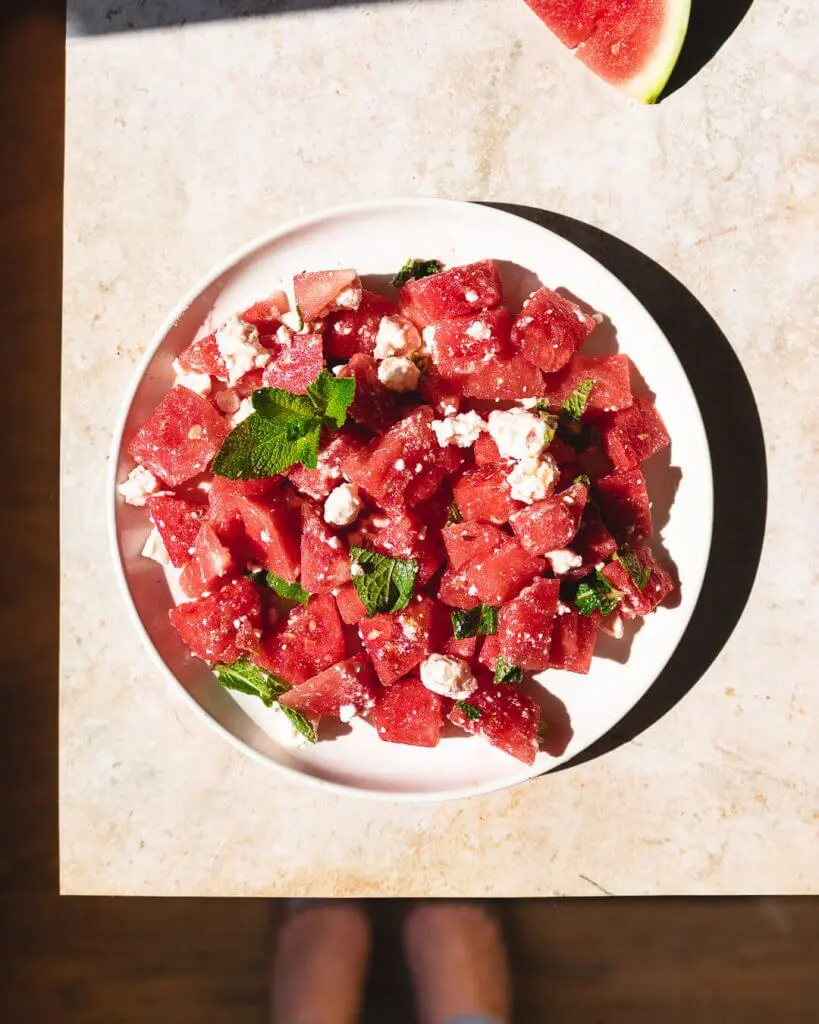 Watermeloen salade
