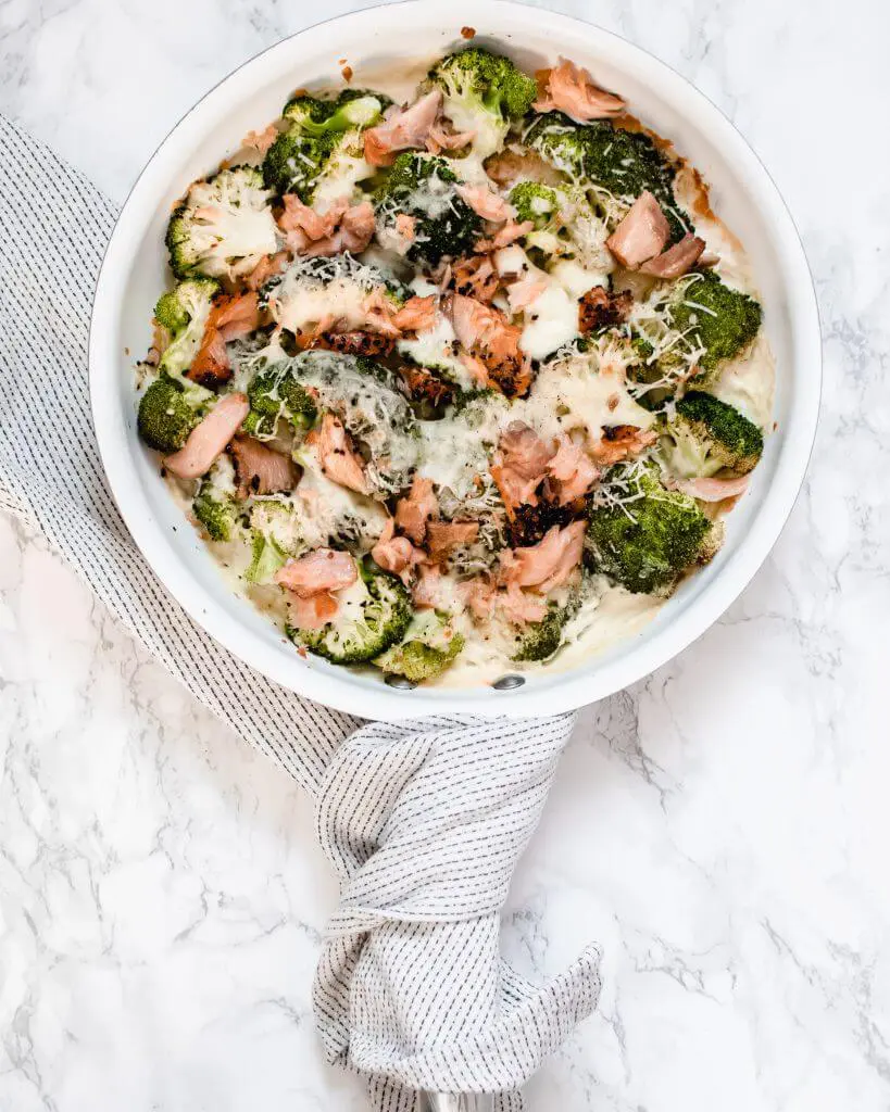 broccoli gratin met warmgerookte zalm