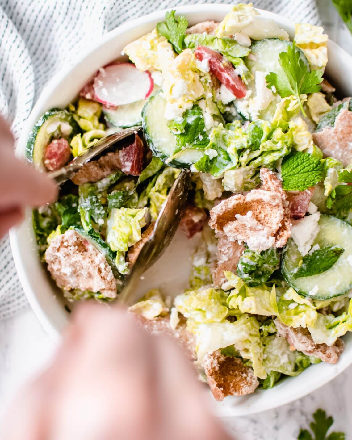 fattoush salade met feta