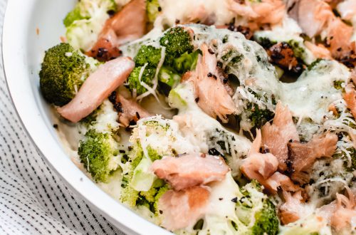 broccoli gratin met warmgerookte zalm