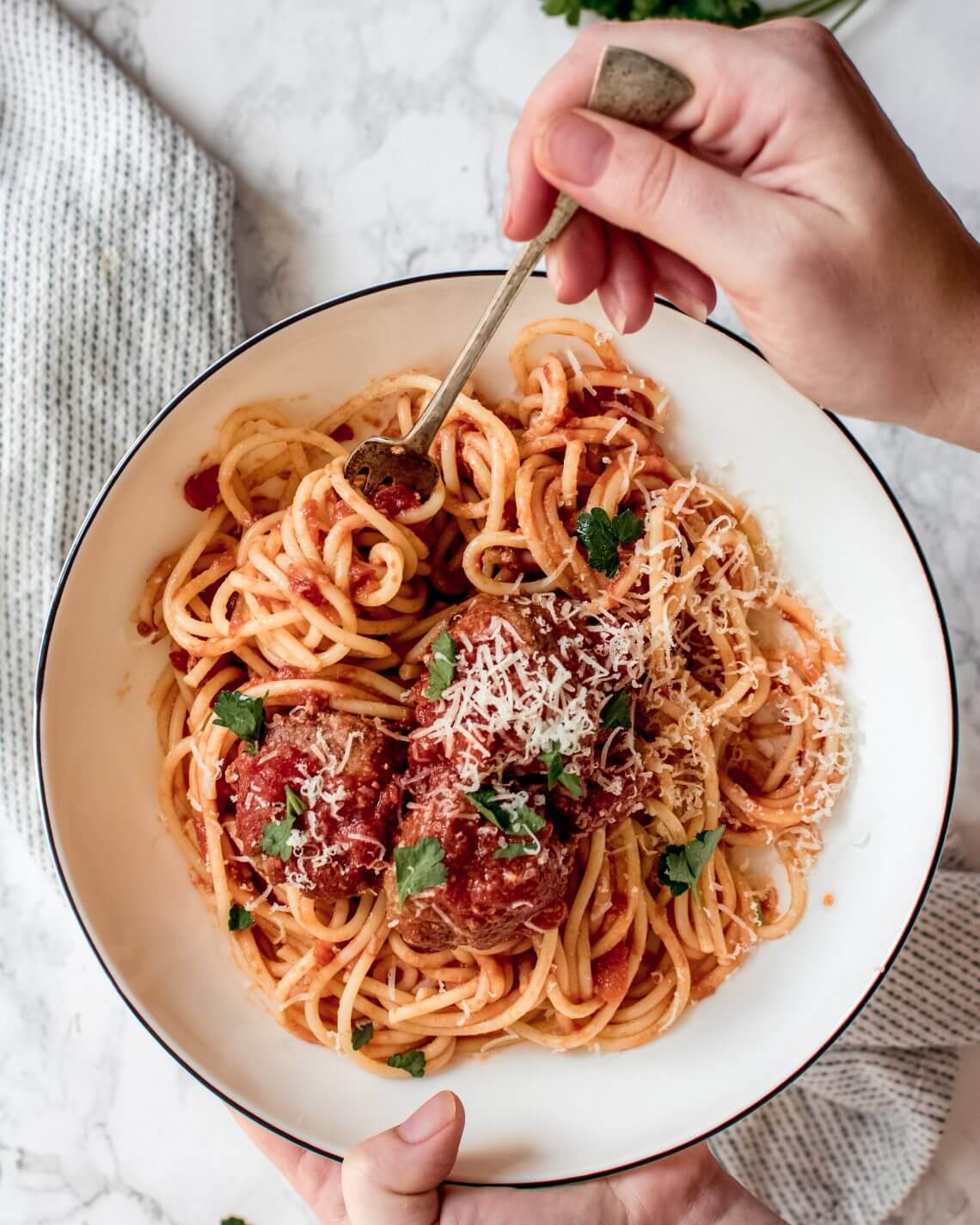 Spaghetti met gehaktballen
