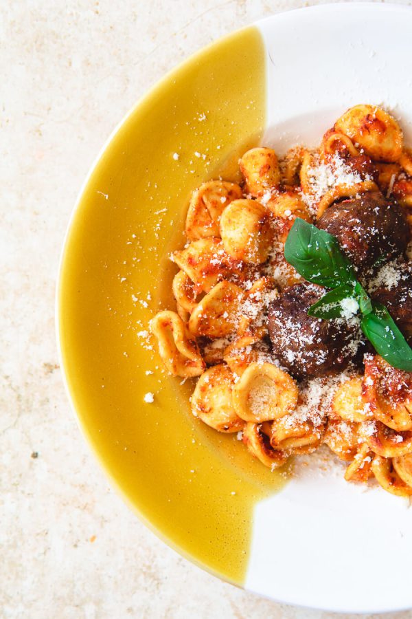 Orecchiette met gehaktballetjes