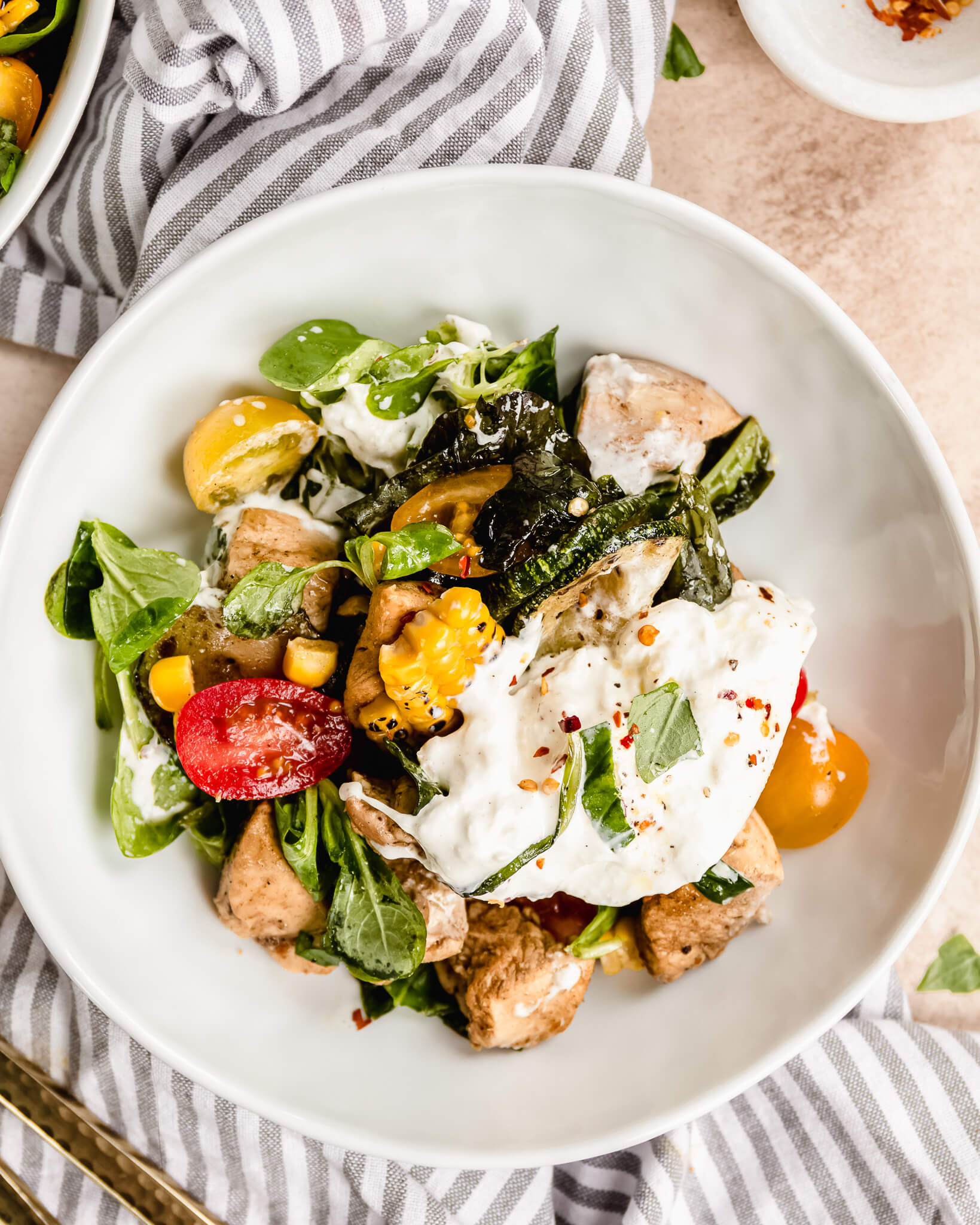 salade met burrata