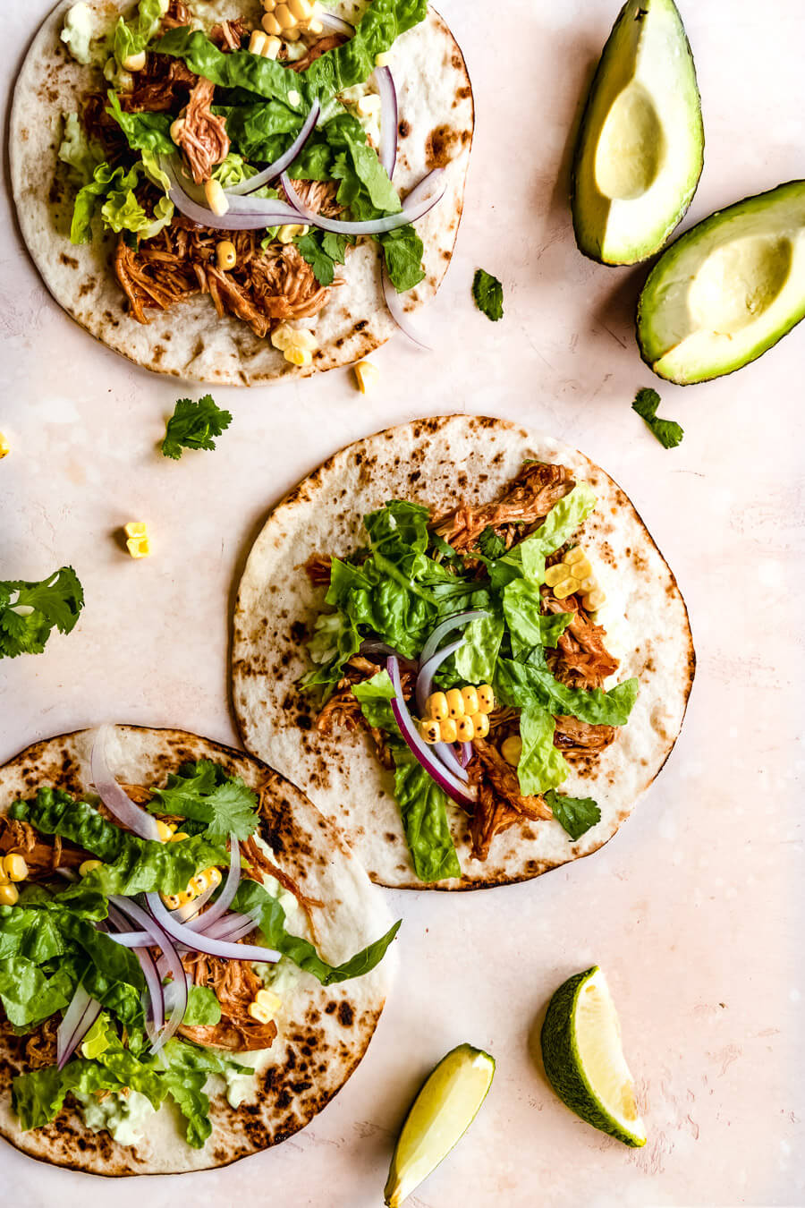 pulled chicken taco's