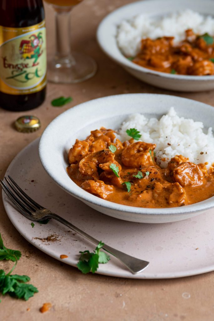 curry met garnalen