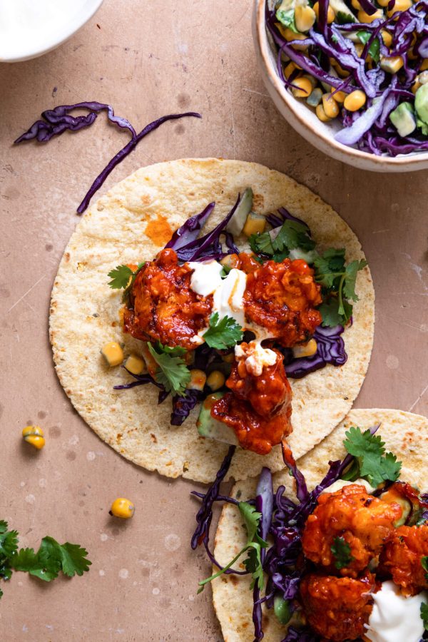 Buffalo chicken tacos
