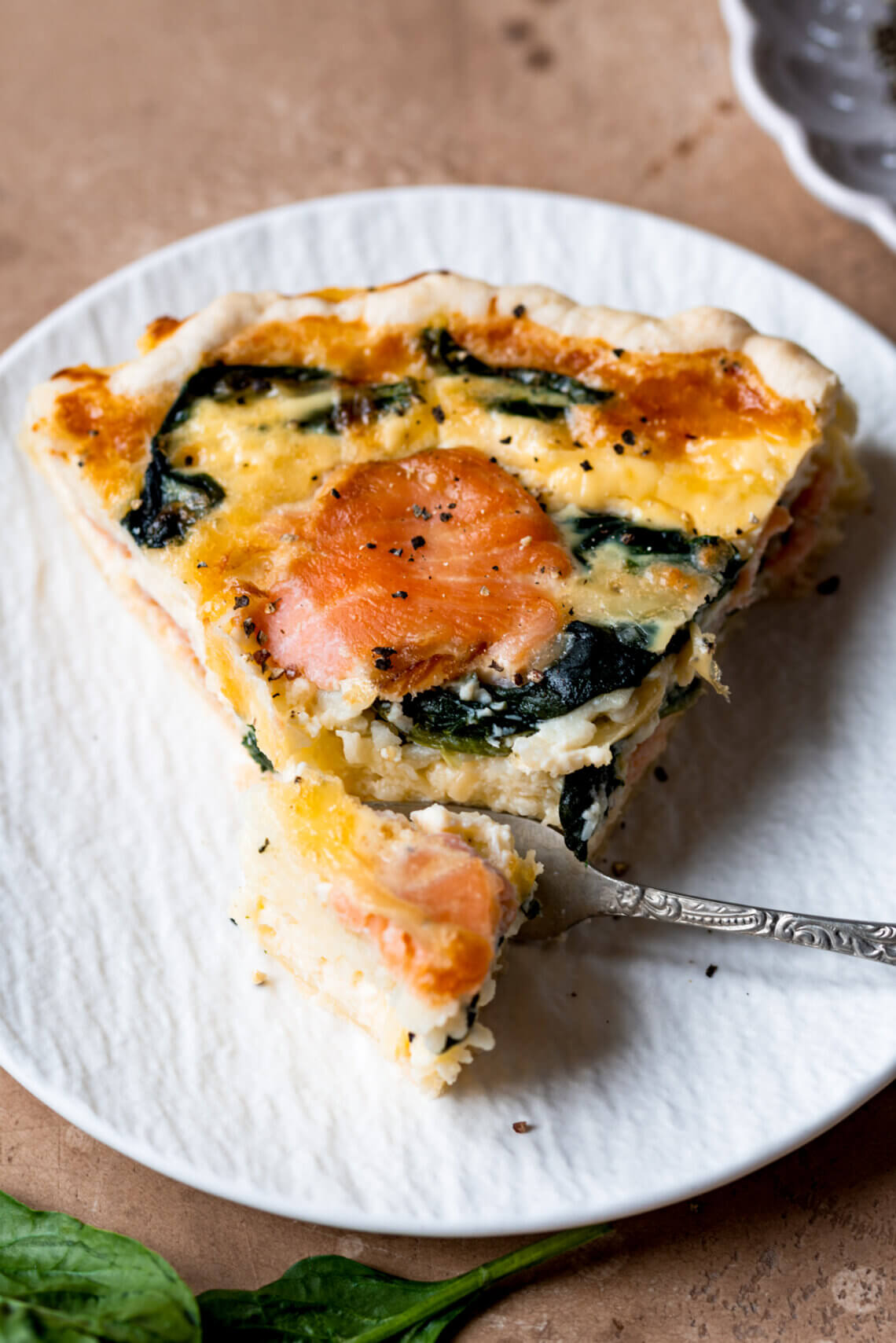 Quiche Met Zalm En Spinazie Food From Claudnine