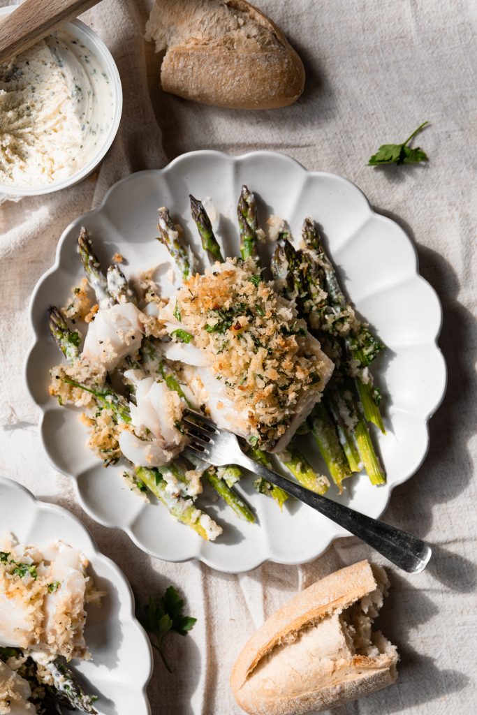 Kabeljauw met Boursin in een panko korst