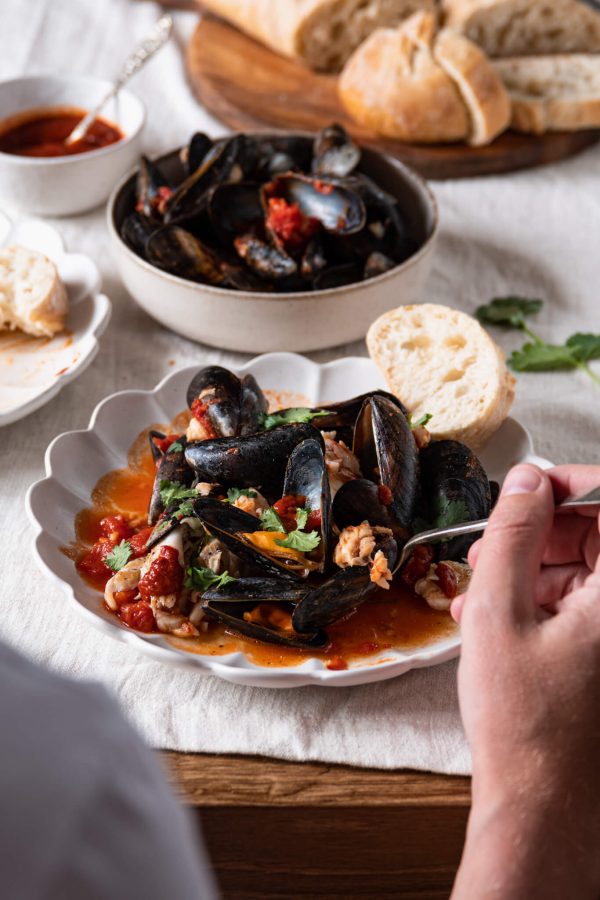 Mossel en kabeljauw stoofpot