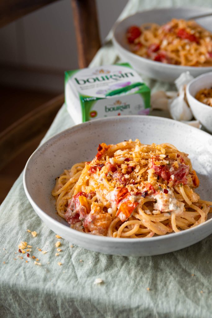 Spaghetti Met Gepofte Knoflook Tomaat En Boursin Food From ClaudNine