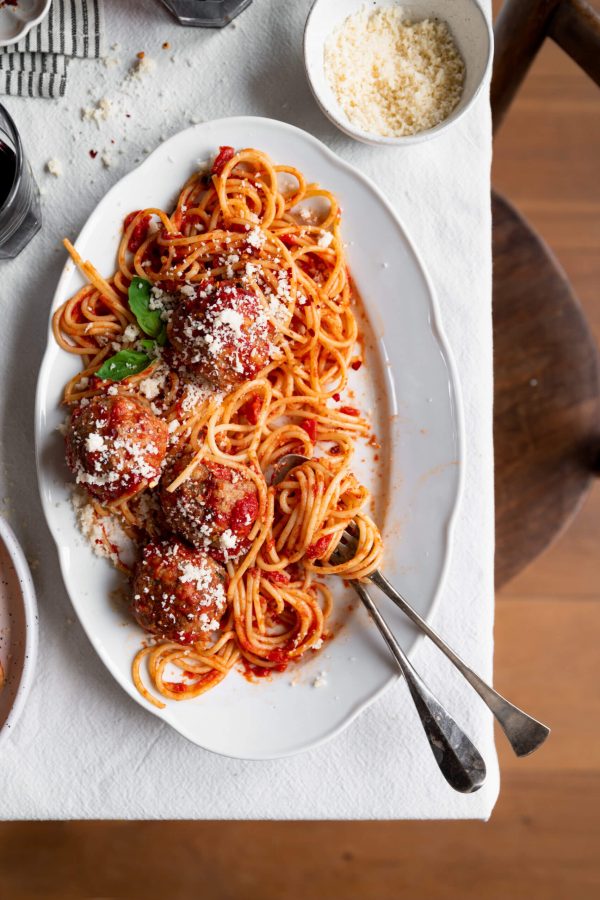 Parmezaan gehaktballen in tomatensaus