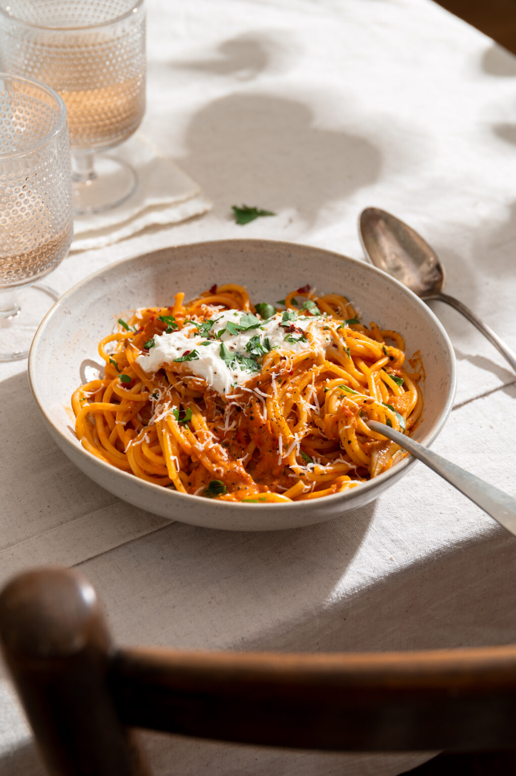 Spaghetti Pomodoro Met Chorizo Food From Claudnine