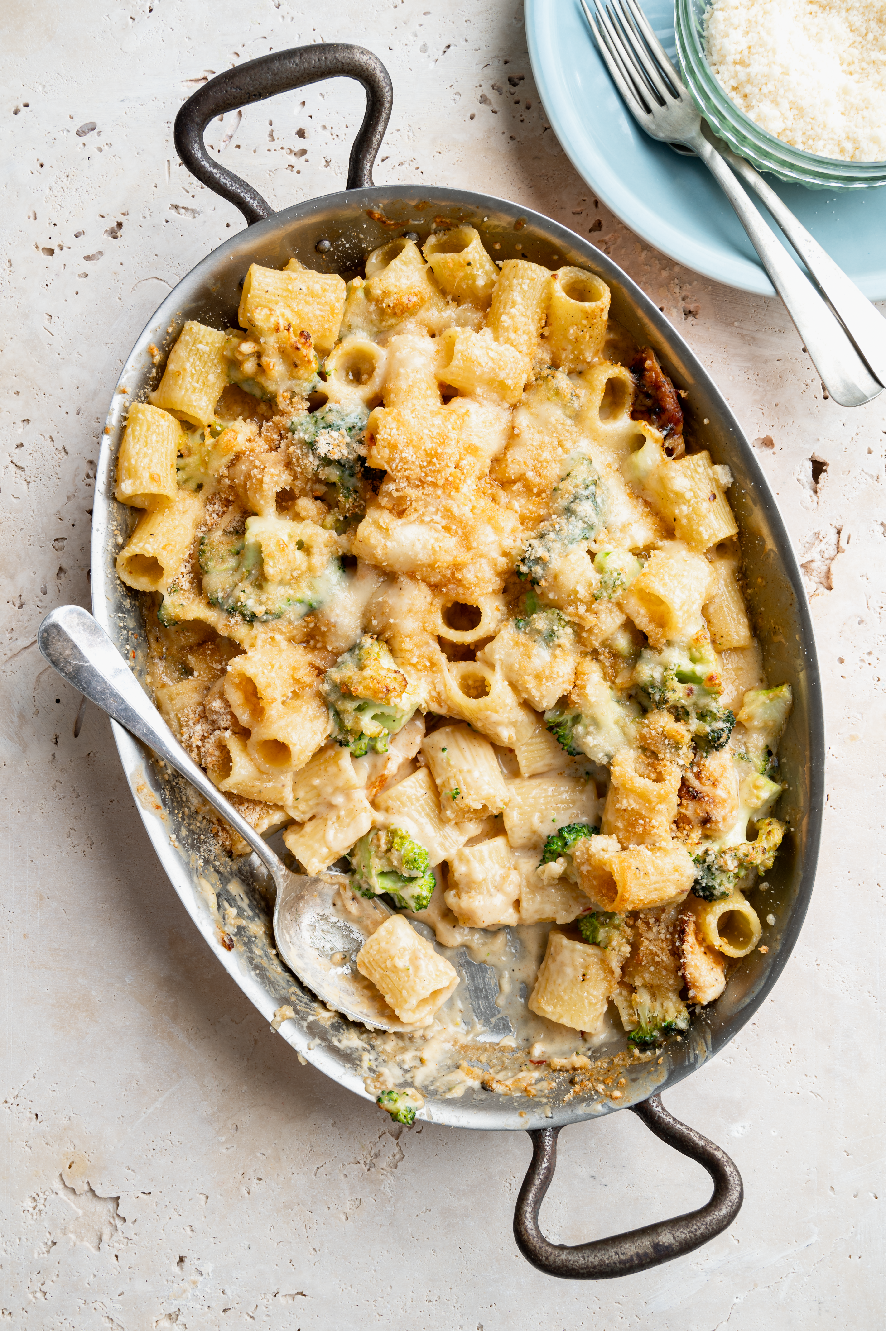 mac&cheese met kip en broccoli