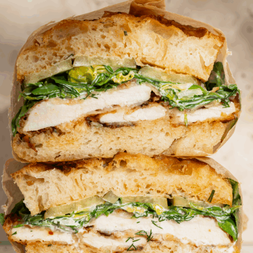 Kip focaccia sandwich