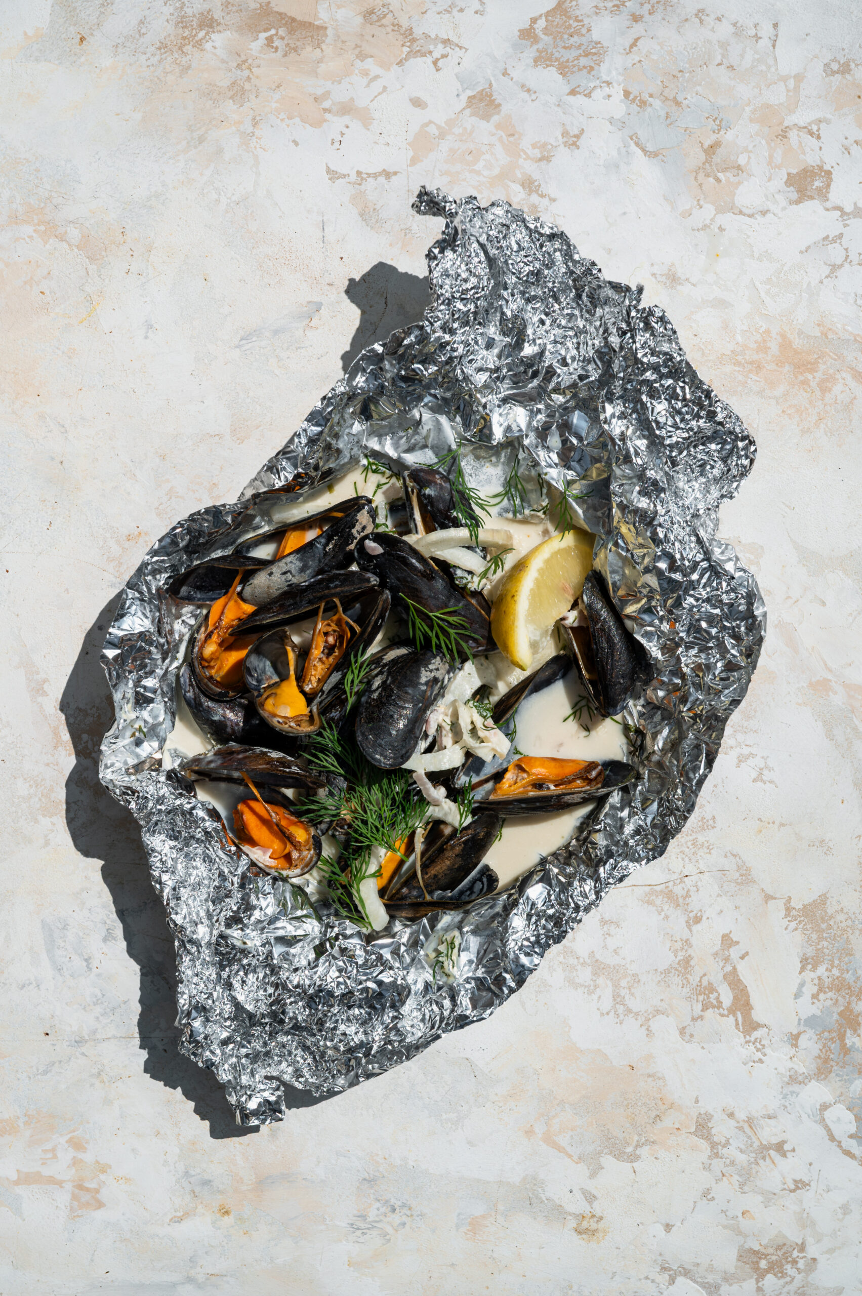 Mosselen in papillot met Boursin Knoflook & fijne kruiden