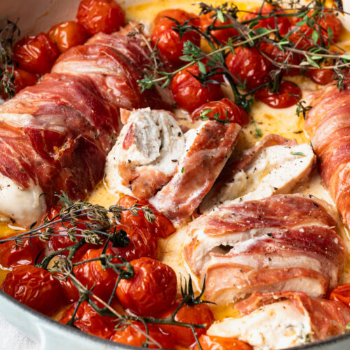 Gevulde kip met geitenkaas en Jamón ConsorcioSerrano