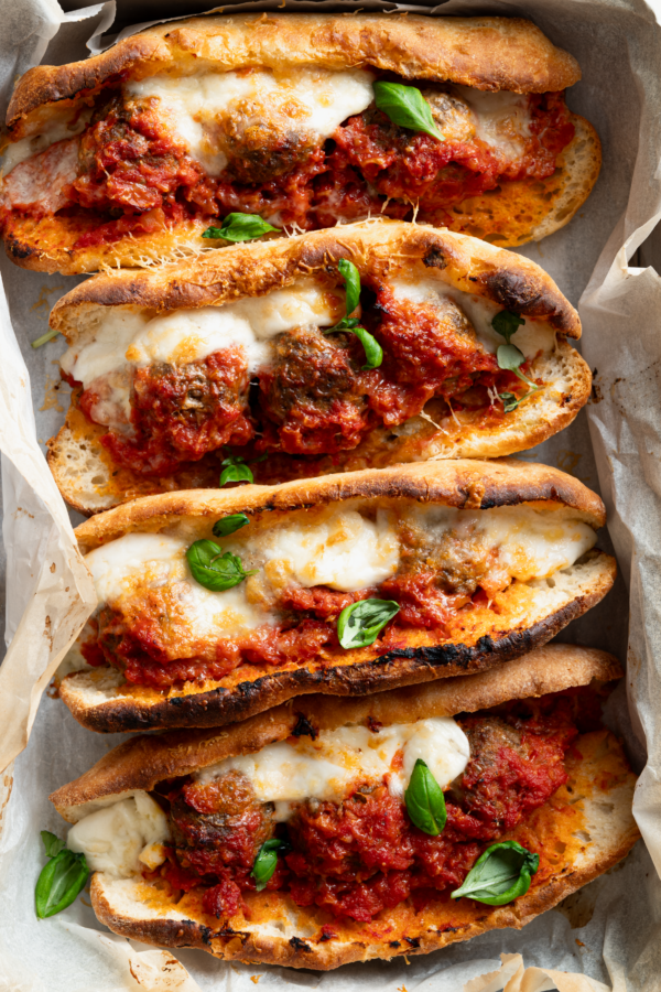 Pizza broodjes meatball sub