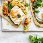 Mango chutney halloumi op naan